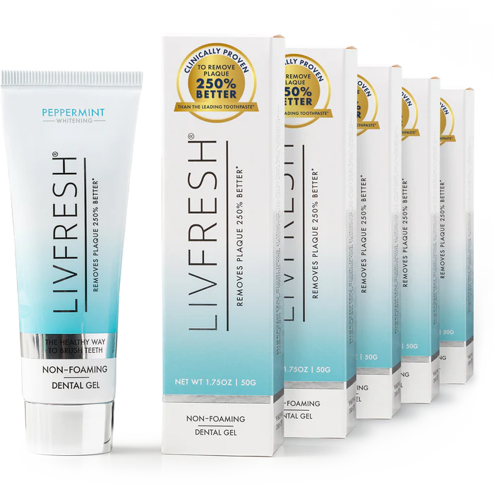 LIVFRESH Gel Toothpaste Peppermint Non-Foaming