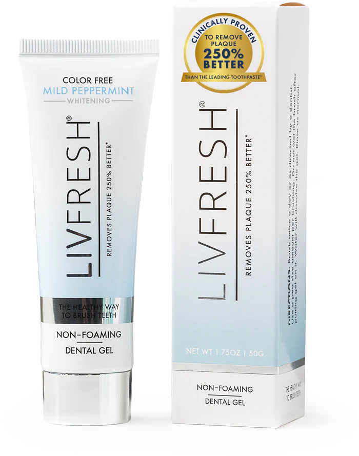 LIVFRESH Gel Toothpaste Mild Peppermint Non-Foaming