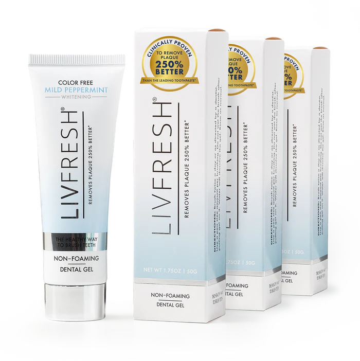 LIVFRESH Gel Toothpaste Mild Peppermint Non-Foaming