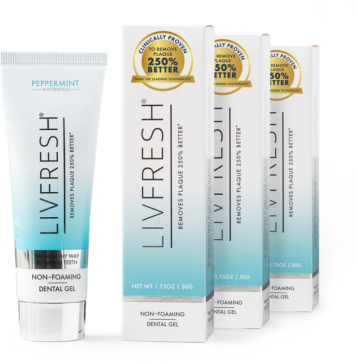LIVFRESH Gel Toothpaste Peppermint Non-Foaming
