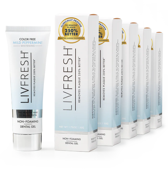 LIVFRESH Gel Toothpaste Mild Peppermint Non-Foaming