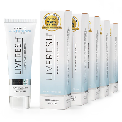 LIVFRESH Gel Toothpaste Mild Peppermint Non-Foaming