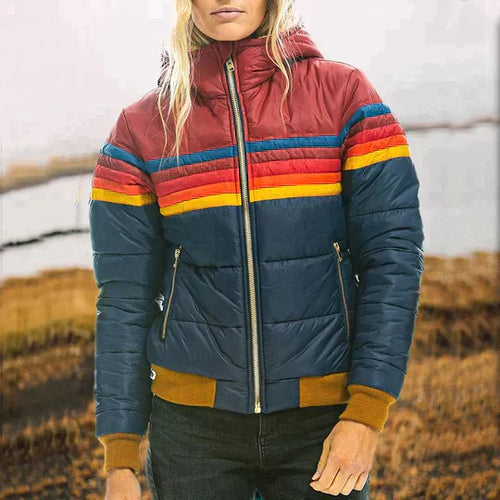 KARLA - VESTE MATELASSÉE À RAYURES RÉTRO