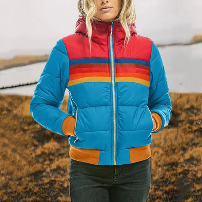 KARLA - VESTE MATELASSÉE À RAYURES RÉTRO